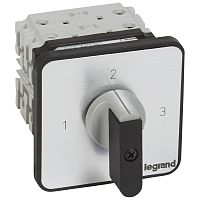 Трехпозиционный переключатель без положения ''0'' - PR 26 - 1П - 3 контакта - крепление на дверце | код 027501 |  Legrand